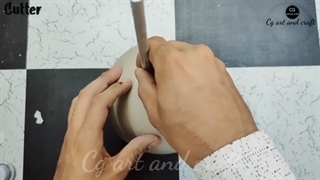 Top 16 Pot craft idea / DIY- White Cement Flower Pot // Paper Easy Cement Pottery Making