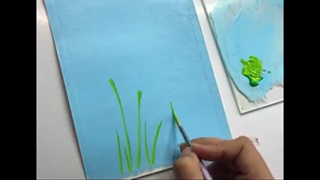 آموزش نقاشی گل بابونه با آبرنگ