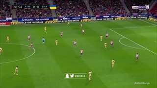 گل عثمان دمبله به اتلتیکو مادرید (18 دی 1401)-