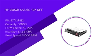 هارد سرور اچ پی HP 300GB 6G SAS 10K SFF با پارت نامبر 507127-B21
