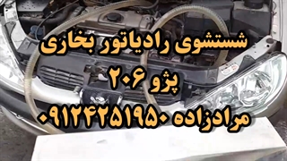 شستشوی رادیاتور بخاری ۲۰۶ با دستگاه 09124251950 گرم نشدن بخاری ۲۰۶