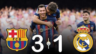 خلاصه بازی بارسلونا 3-1 رئال مادرید (فینال سوپرکاپ) - 25 دی 1401