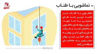 نماشویی ساختمان به روش دسترسی با طناب