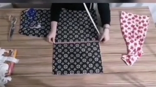 دوختن لباس بچگانه دخترانه