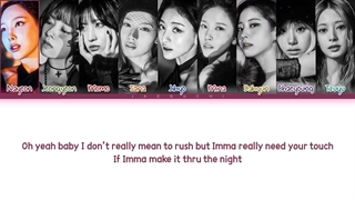 لیریک آهنگ MOONLIGHT SUNRISE توایس color coded