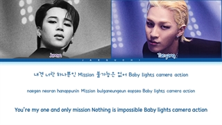 لیریک آهنگ VIBE جیمین و تهیانگ color coded