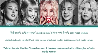 لیریک اهنگ Nxde جی ایدل color coded