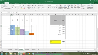 AHP Excel محاسبه فرایند تحلیل سلسله مراتبی در اکسل