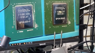 روش تشخیص کارت گرافیک ماین شده - رنگ کردن تراشه حافظه و پردازنده GPU