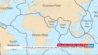 فعال بودن صفحات پوسته زمین شناختی اوراسیا آفریقا صفحه عربی