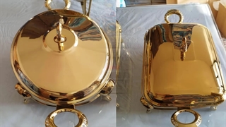 تولیدات جدید مد استیل | سِت کامل ظروف طلایی