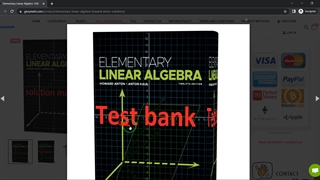 Elementary Linear Algebra 12th – 11th Edition Howard Anton Solutions manual & Test Bank pdf