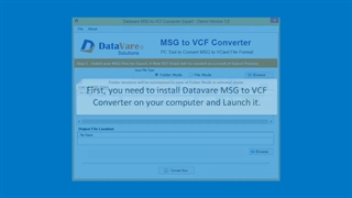 DataVare MSG to VCF Converter Software
