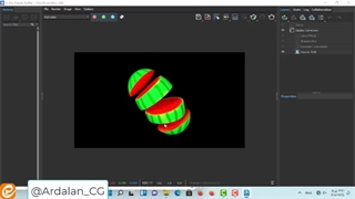 آموزش ساخت آبجکت سه بعدی هندوانه در تری دی مکس