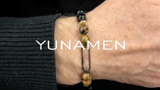 دستبند سنگ و طلای مردانه یونامن Y616