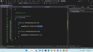 آموزش فعال و غیر فعال کردن آبجکت در موتور بازی سازی یونیتی Active