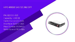 اس اس دی سرور اچ پی ای HPE 400GB SAS 12G MU SFF با پارت نامبر 822555-B21