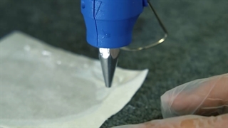 تست چسبندگی هات ملت نویس روی سطح پارچه ای