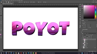 آموزش فتوشاپ: نوشته سه بعدی آبنباتی