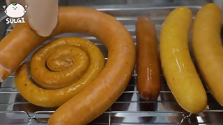 ASMR MUKBANG| 직접 만든 부대찌개 소세지 먹방 & 레시피 FRIED SAUSAGES AND FIRE NOODLES EATING