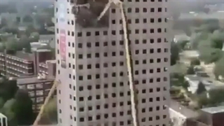 مراحل تخریب برج اداری و تجاری بدون انفجار با آنی حامی Ani Hami