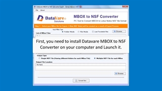 DataVare MBOX to NSF Converter Software