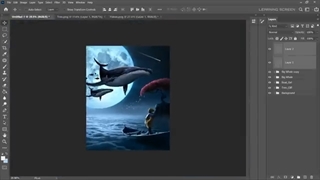 Whales Manipulation Tutorial Photoshop | Speed Art فتوشاپ