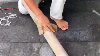 ساخت صندلی مدل پارکی یا حیاط های ویلایی با چوب بامبو با آنی حامی Ani Hami