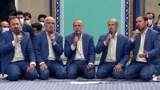 تواشیح خوانی توسط گروه بین المللی قدر محضر رهبر معظم انقلاب ۱۴۰۲/۰۱/۰۳