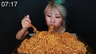 CHEESE!!! FIRE NOODLES Eating Challenge x20 PACKS!!! #RainaisCrazy - ASMR Eating Sounds