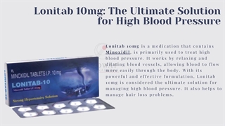 با قرص Lonitab 10mg فشار خون خود را تنظیم کنید