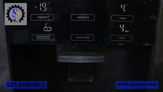 راهنمای کار کردن با دکمه های نمایشگر یخچال ال جی LG