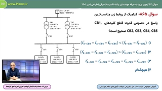 محاسبات اتصال کوتاه و تعیین قدرت قطع کلیدها-حل نمونه سوال آزمون