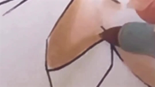 نقاشی قشنگی از کونان-کون با اسکیت بردش