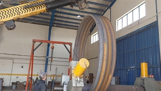 عملیات نورد به قطر 3 متر و عرض بیش از 3 متر توسط اروم ماشین صنعت