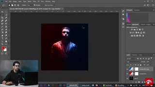 ساخت نور مصنوعی رنگی در فوتوشاپ | dual lighting effect photoshop in 2min
