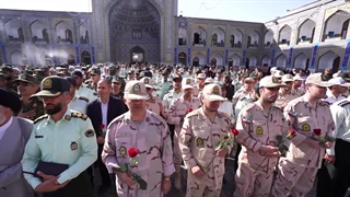 تجدید پیمان فرماندهان و پرسنل فراجا با امام رئوف در دهه کرامت