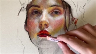 نقاشی پاستل روغنی