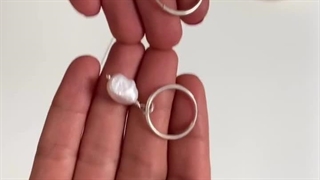 گردنبند و گوشواره مروارید باروک اصل(پرورشی) با نقره برند الماسین آذر