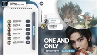 لاین آپ آهنگ one and only از boy next door