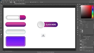 پروژه فتوشاپ: طراحی انواع دکمه برای وب سایت در فتوشاپ