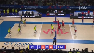 خلاصه بازی برزیل (2) - (3) کوبا در لیگ ملتهای والیبال 2023
