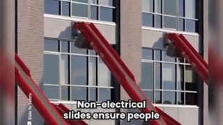 ایده تخلیه اضطراری افراد به صورت سرسره بادی در ساختمان دو طبقه