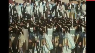 رژه پرسپولیس جشن‌ ۲۵۰۰ سال شاهنشاهی ایران در حضور محمدرضا شاه پهلوی و سران کشورهای دنیا ۲۴ مهر ۱۳۵۰ اکتبر ۱۹۷۱ تخت جمشید