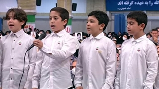 اجرای سرود توسط گروه هم‌آوایی تزکیه محضر رهبر معظم انقلاب ۱۴۰۲/۰۴/۰۴