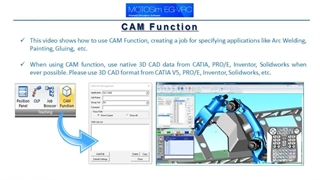 11 نحوه استفاده از عملکرد Cam در MotoSim EG-VRC