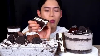 ASMR 오레오크림 쿠키앤크림 파티⚫️오레오케이크 오레오 아이스크림 먹방~!! Oreo Cookie & Cream Oreo Cake Oreo Ice Cream MuKBang~!!