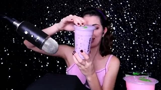 ASMR: BUBBLE TEA  -  Drink com bolinhas macias que estouram!