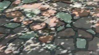 اجرای سنگ لاشه سنگ مالون و سنگ ورقه ای تیشه ای