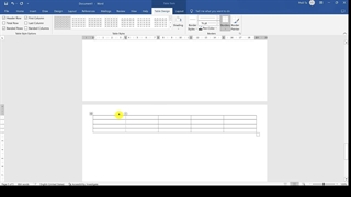 جدول کشیدن در ورد